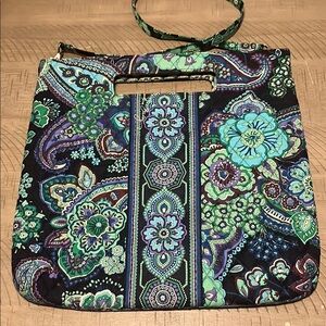 Vera Bradley Green and Blue Quilted Tote Bag